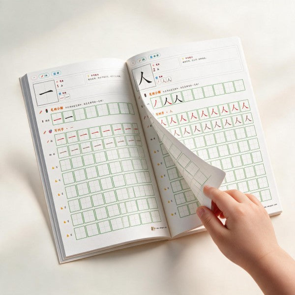 50 Frequently Used Chinese Characters Handwriting Workbook | Tracing Practice for Kids