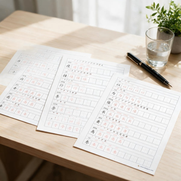 HSK 3.0 Level 3 Chinese Character Tracing Copybook PDF | Matches New HSK Course 3