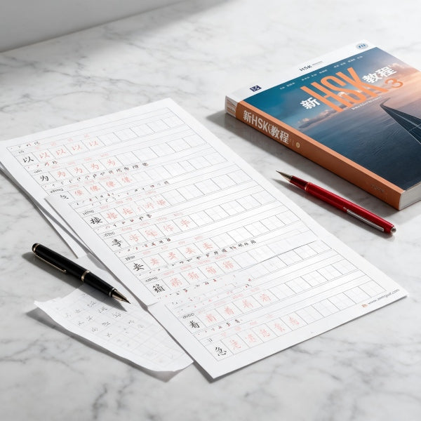 HSK 3.0 Level 3 Chinese Character Tracing Copybook PDF | Matches New HSK Course 3