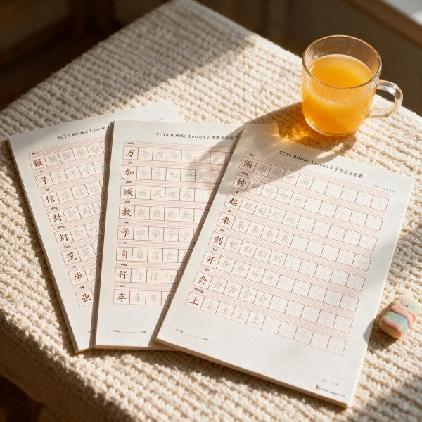 YCT Standard Course Book 6 Worksheets | YCT Level 4 Chinese Character Tracing Sheets, Printable Digital Download