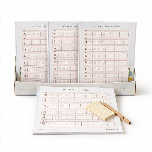 YCT Standard Course Book 6 Worksheets | YCT Level 4 Chinese Character Tracing Sheets, Printable Digital Download