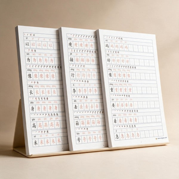 HSK 3.0 Level 3 Chinese Character Tracing Copybook PDF | Matches New HSK Course 3